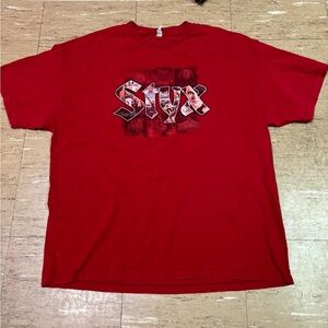Styx World Tour Band Tee Shirt Red 2X